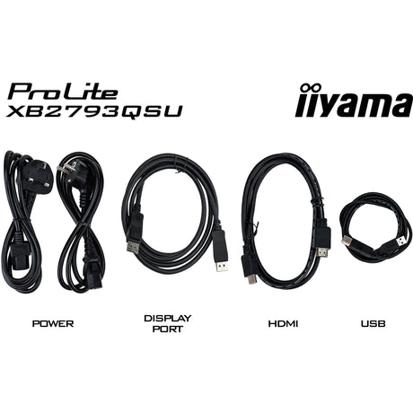 Iiyama prolite xb2793qsu-b1 27 monitor (zwart (mat), 1x displayport, 1x hdmi, 2x usb-a)