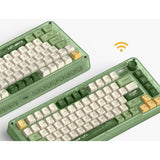 Iqunix zx75 camping wireless mechanical keyboard (groen, us lay-out (qwerty), cherry mx brown, 75%, rgb leds, hot-swappable, double-shot pbt, 2.4ghz | bluetooth 5.1 | usb-c)