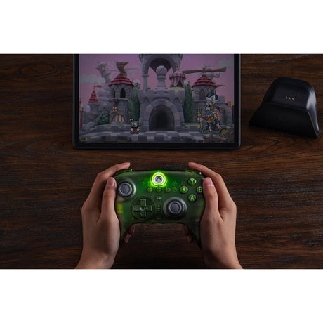 8bitdo ultimate 3-mode controller voor xbox (groen transparant, xbox series x|s, xbox one, pc, bluetooth usb-c 2.4 ghz )