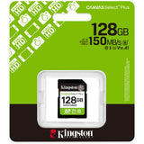 Kingston canvas select plus 128 gb sdxc geheugenkaart (uhs-i u1, class 10, v10)