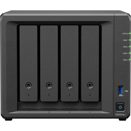 Synology diskstation ds925neo+ nas (zwart, 2x 2.5gb-lan, 2x usb-a)