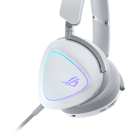 Asus rog delta ii moonlight white edition over-ear gaming headset (wit, rgb, 3.5 mm, 2.4 ghz, bluetooth)