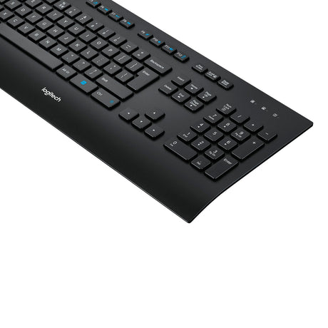 Logitech k280e toetsenbord (zwart, eu lay-out (qwerty), rubberdome)