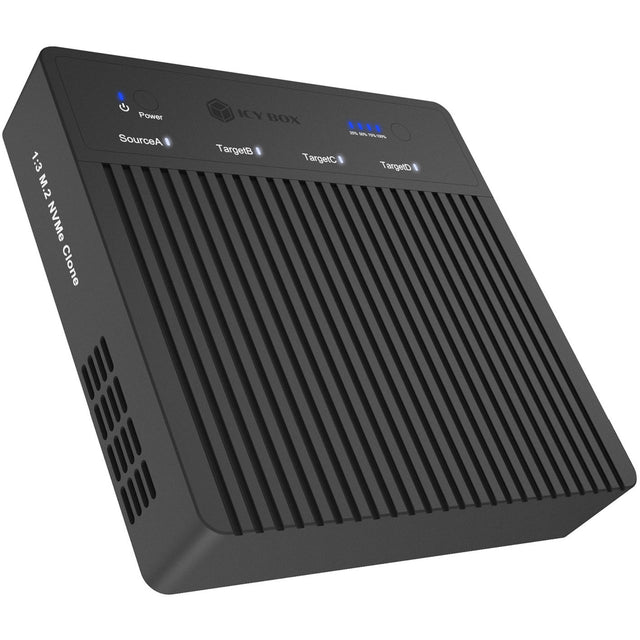 Icy box ib-4013mcl-c4 4-bays usb4 duplicator (1:3 klonen) dockingstation (zwart)