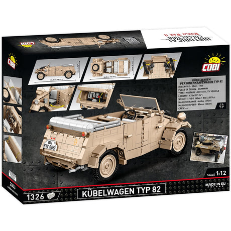 Cobi historical collection - kübelwagen personenkraftwagen typ 82 constructiespeelgoed (schaal 1:12)