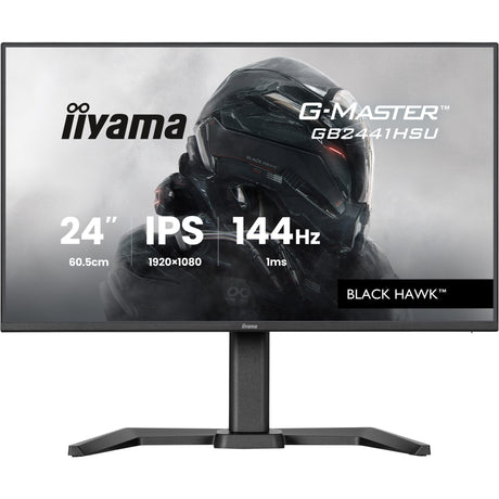 Iiyama g-master black hawk gb2441hsu-b1 23.8 gaming monitor (zwart, 1x displayport, 1x hdmi, 2x usb-a, 144 hz)