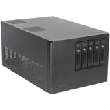 Silverstone sst-cs351 mini tower behuizing (zwart | 2x usb-a | 1x usb-c)