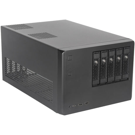Silverstone sst-cs351 mini tower behuizing (zwart | 2x usb-a | 1x usb-c)