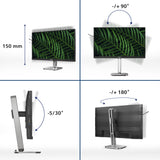 Philips 24b2g5200 23.8 monitor (zilver zwart, vga, hdmi, displayport, usb, audio, 100 hz)