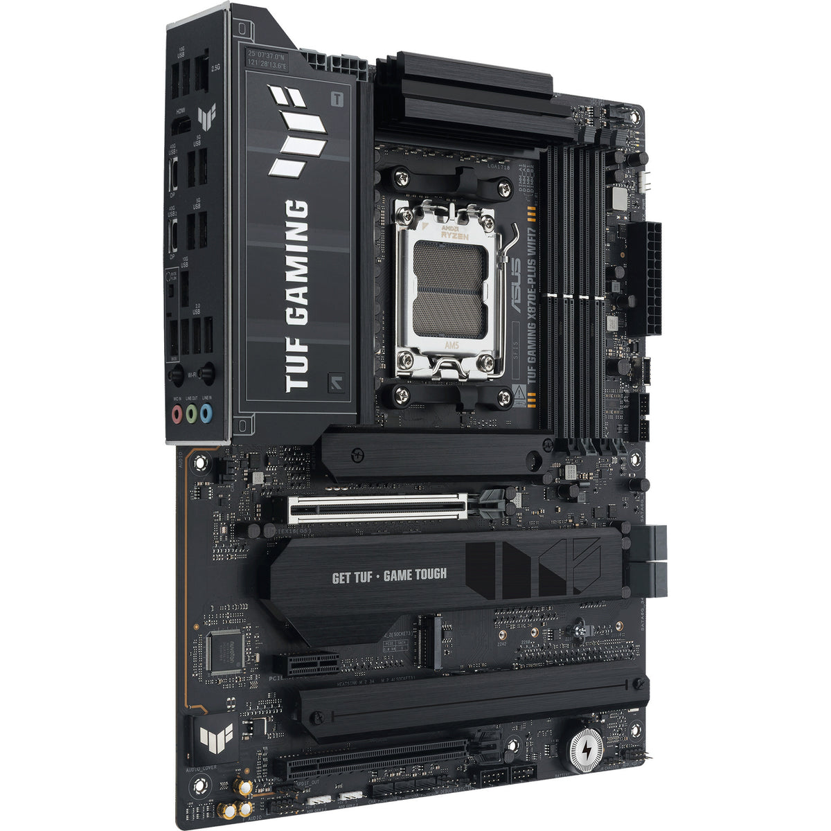 Asus tuf gaming x870e-plus wifi7 socket am5 moederbord (zwart, 2.5gb-lan, wi-fi 7, bt, sound, atx)