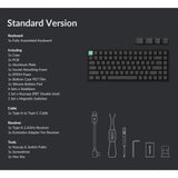 Keychron k2 he-j1 standard version rgb mechanisch toetsenbord (zwart, us lay-out (qwerty), gateron double-rail magnetic nebula, 75%, rgb, osa double-shot pbt, hot swap, 2.4ghz | bluetooth 5.2 | usb-c)
