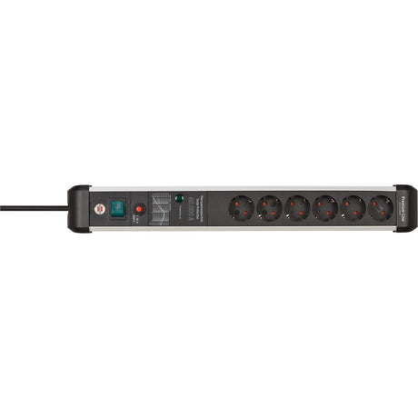 Brennenstuhl premium-protect-line, stekkerdoos 6-voudig met overspanningsbeveiliging (3m kabel, met schakelaar, made in germany)