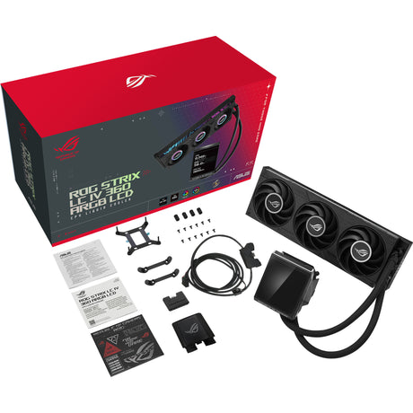 Asus rog strix lc iv 360 argb lcd waterkoeling (zwart)