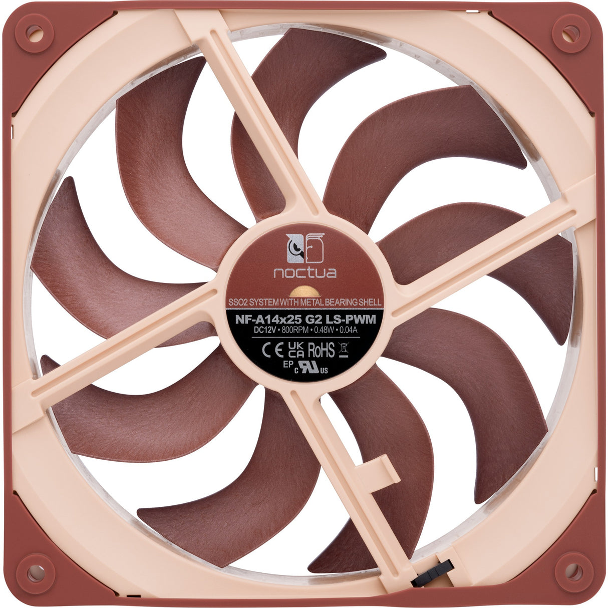Noctua nf-a14x25 g2 ls-pwm case fan (bruin, 140 x 140 x 25 mm)