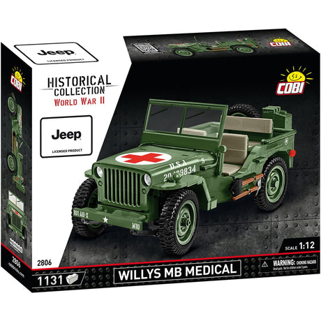 Cobi historical collection - willys mb medical constructiespeelgoed (schaal 1:12)