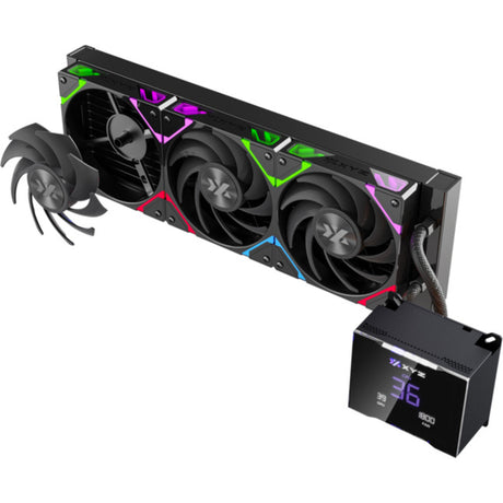 Xyz pc gear hydrotemp aio 360 waterkoeling (zwart, argb, pwm)