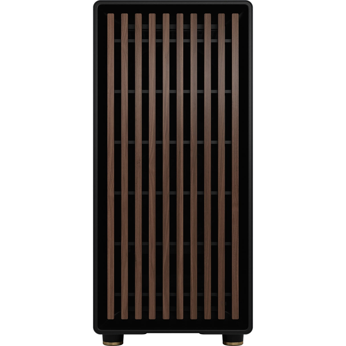 Fractal design north midi tower behuizing (zwart houtkleur | 2x usb-a | 1x usb-c | tempered glass)