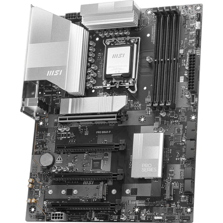 Msi pro b860-p socket 1851 moederbord (zilver, raid, 5gb-lan, sound, atx)