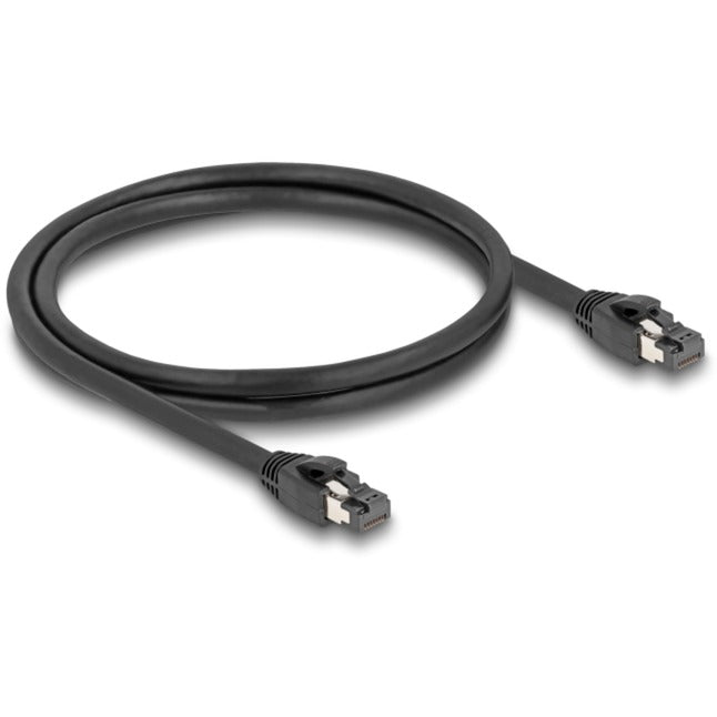 Delock netwerkabel s ftp, rj-45 met cat.8.1 (zwart, 1 meter)