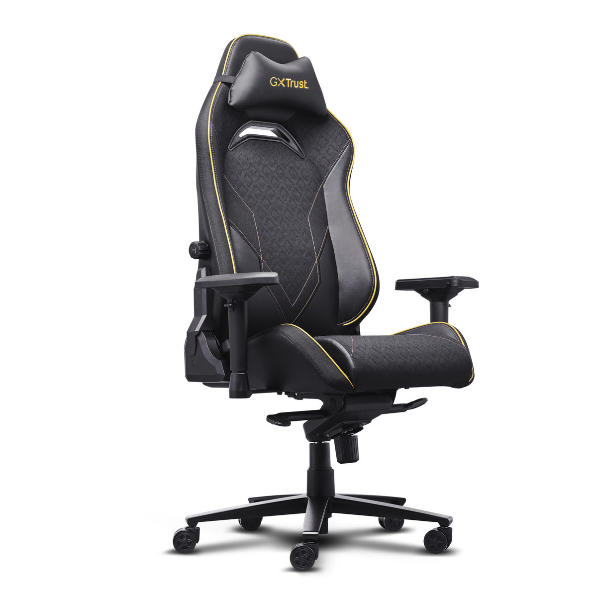 Trust gxt 721 ruya pro premium comfortabele gaming stoel (zwart geel)
