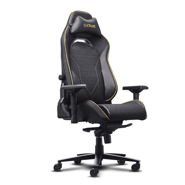 Trust gxt 721 ruya pro premium comfortabele gaming stoel (zwart geel)