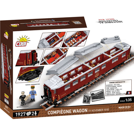 Cobi historical collection - compiègne wagon (11 november 1918) constructiespeelgoed (schaal 1:35)