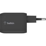 Belkin boostcharge pro 2-poorts usb-c gan-wandlader met pps (65 w) (zwart, 2x usb-c)