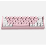 Iqunix ez63 pink magnetic switch gaming he keyboard (wit, us lay-out (qwerty), gateron magnetic jade pro, 60%, rgb, double shot pbt keycaps)