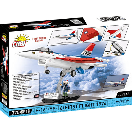Cobi armed forces - f-16 (yf-16) first flight 1974 constructiespeelgoed (schaal 1:48)