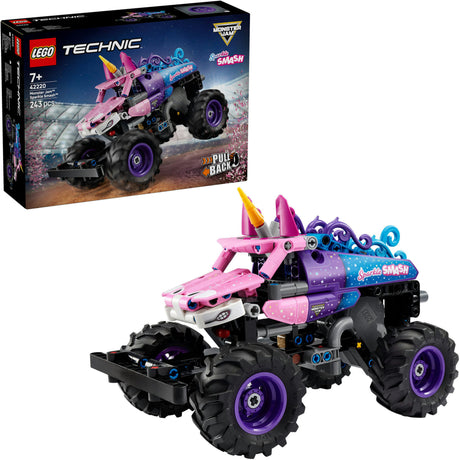Lego technic monster jam sparkle smash pull-back monstertruck speelgoed voor kinderen 42220