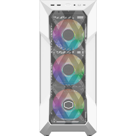 Cooler master masterbox td500 mesh v2 midi tower behuizing (wit | 2x usb-a | 1x usb-c | rgb | tempered glass)