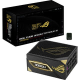 Asus rog thor titanium iii edition 20 (rog equalizer) modulaire 3000 watt voeding (zwart, 4x 12v-2x6, 3x pcie)