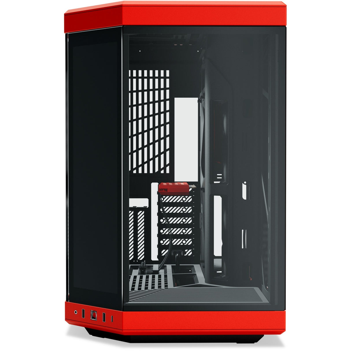 Hyte y70 touch infinite midi tower behuizing (zwart | 2x usb-a | 1x usb-c | tempered glass)