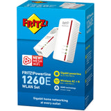 Fritz! powerline 1260e wlan set international powerline + wlan (wit, mesh wi-fi)
