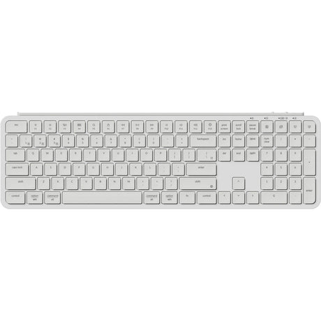 Keychron b6 pro ultra-slim toetsenbord (wit, us lay-out (qwerty), scissor switches, 100%, abs, 2.4 ghz | bluetooth 5.2 | usb-c)