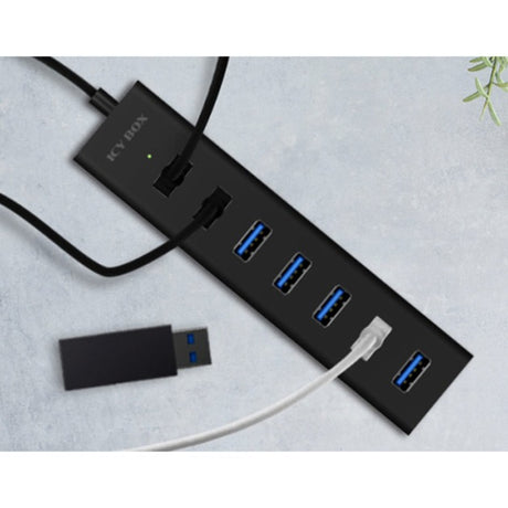 Icy box ib-hub1700-u3 usb-hub (zwart)