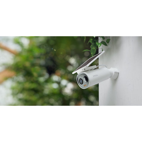 Imou cell 3c all-in-one - 2k draadloze beveiligingscamera voor buiten - inclusief ingebouwd zonnepaneel - volledig draadloos - bewaking voor buiten met nachtzicht in kleur - sirene - ip66 weerbestendig - grote 5000mah batterijcapaciteit