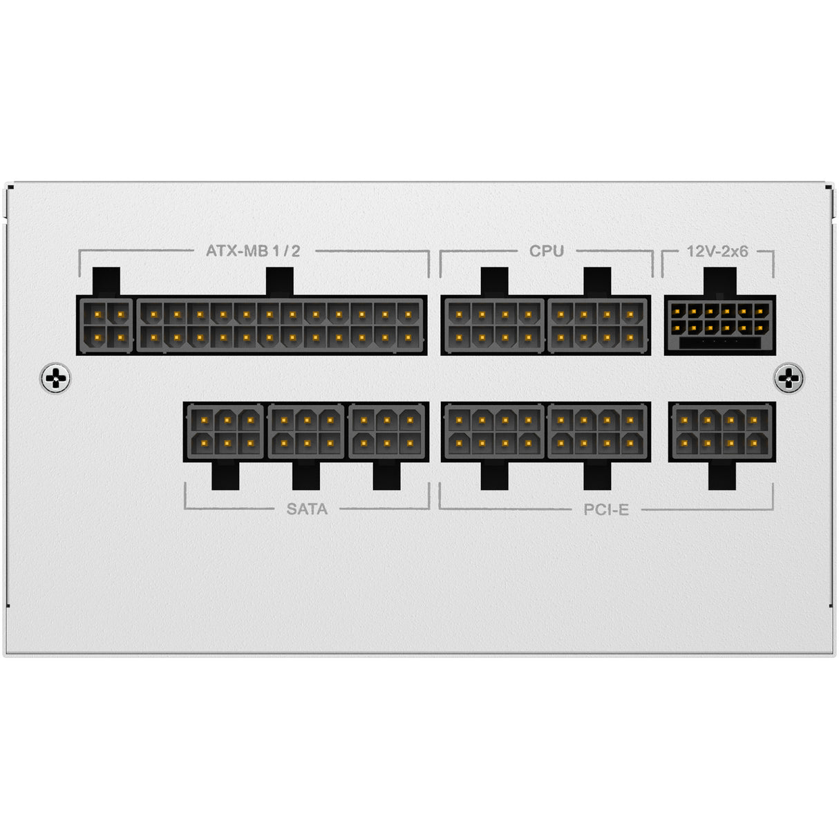 Sharkoon rebel p20 gen2 modulaire 850 watt voeding (wit, 1x 12v-2x6, 3x pcie)