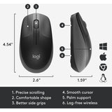 Logitech m190 full-size wireless mouse (zwart, 1000 dpi)