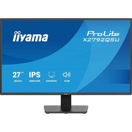 Iiyama prolite x2792qsu-b1 27 monitor (zwart, 1x displayport, 1x hdmi, 2x usb-a, 120 hz)