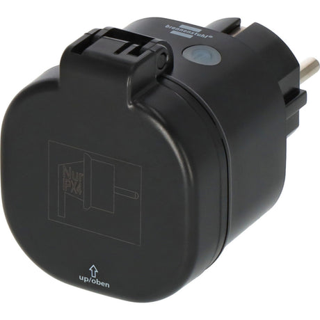 Brennenstuhl connect smart plug wa 3600 xs03 voor buiten ip44 stekkerdoos (zwart, 2.4 ghz wifi, alexa, google, matter)
