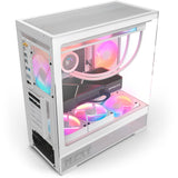 Nzxt s5 rgb midi tower behuizing (wit | 2x usb-a | 1x usb-c | rgb | tempered glass)