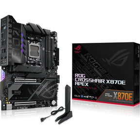 Asus rog crosshair x870e apex socket am5 moederbord (raid, 5gb-lan, wi-fi 7, bt, sound, atx)