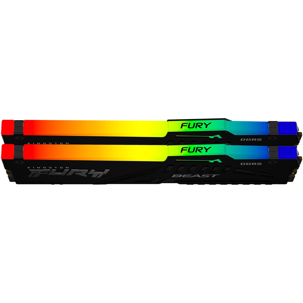 Kingston fury beast rgb 16 gb ddr5-6000 (2x 8 gb) werkgeheugen (zwart, kf560c36bbeak2-16, expo)