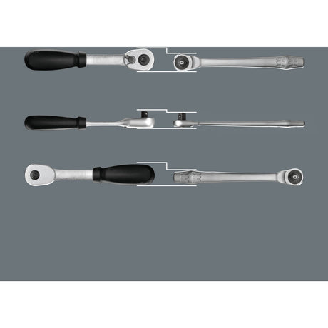 Wera 8100 sa 7 zyklop metal-ratelset doorsteekvierkant 1 4 gereedschapsset (28-delig)