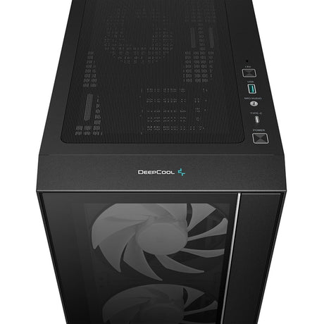 Deepcool matrexx 55 v4 c midi tower behuizing (zwart | 1x usb-a | 1x usb-c | rgb | window)