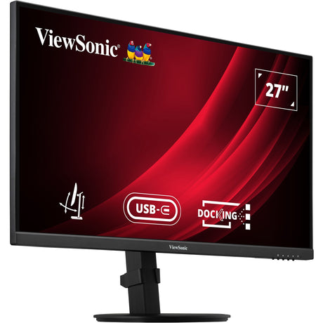 Viewsonic vg2709u-2k dockingmonitor met dubbele luidsprekers en daisy chain 27 (zwart (mat), 1x displayport, 1x hdmi, 1x usb-c, 2x usb-a, 1x rj-45)
