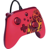 Powera advantage controller met kabel voor de xbox series x|s - rood vuur (rood, xbox series x|s, xbox one, pc)