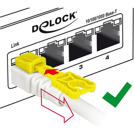 Delock patchkabel rj-45 secure met cat.6a (wit, 85333, 3 meter)