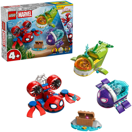 Lego marvel spidey en zijn geweldige vriendjes spidey: onderwatervoertuigen speelgoed - 11207